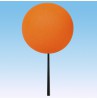 100 Quantity Pack - Plain Orange Eva Foam Aviation Static Wick Antenna Ball Covers (1.75" Diameter) 